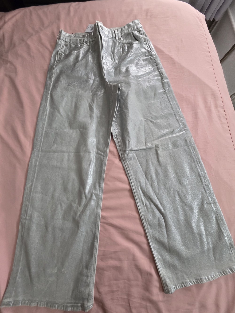 American Eagle Light Silver Stretch Jeans
